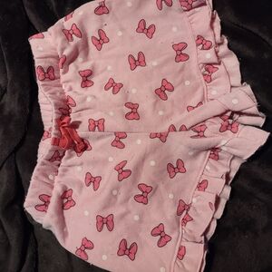 Pink Bow Patterned Kids Shorts